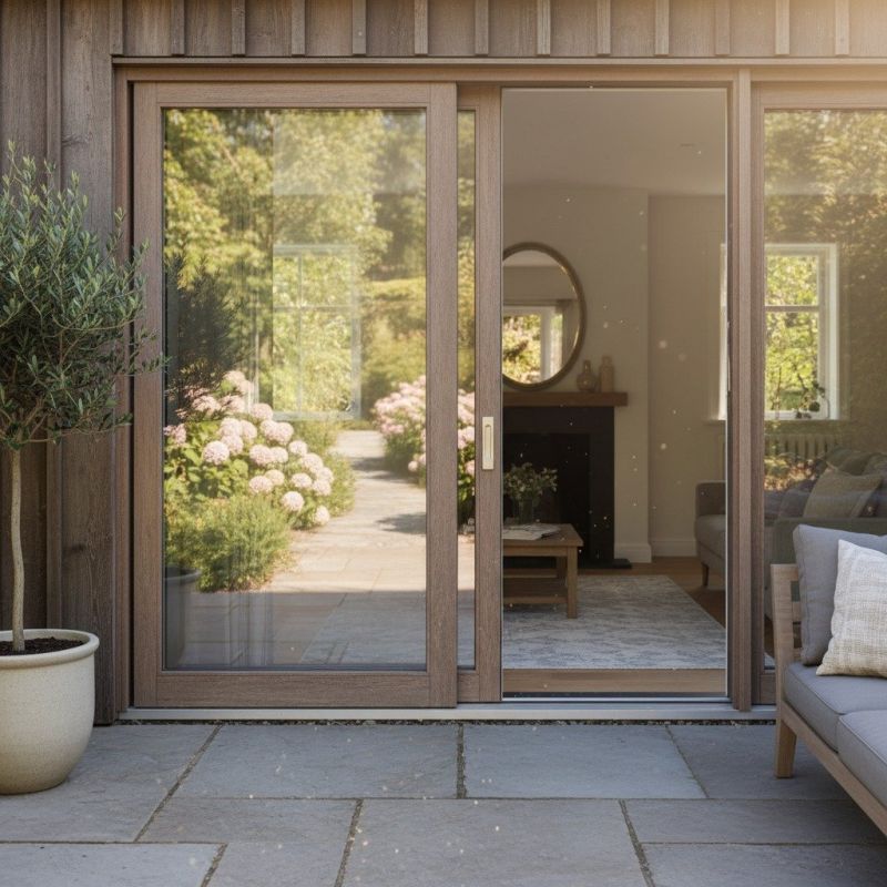 Wood Sliding Door Installation in Cary, NC